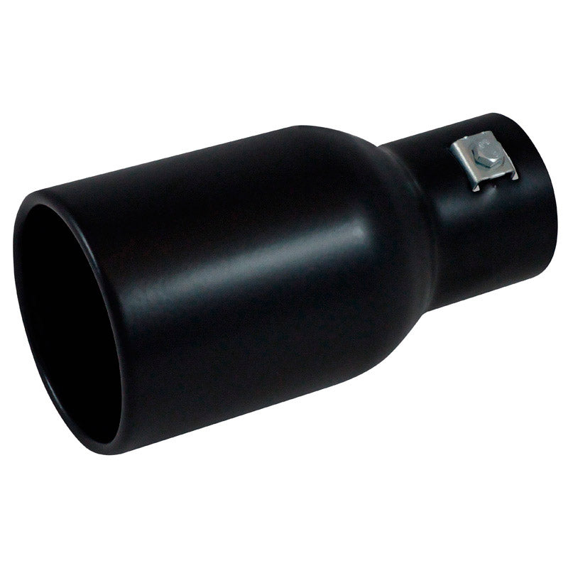 AutoStyle, Eksosfinish Stål/Sort, rund 94mm, lengde 180mm, 44-57mm tilkobling