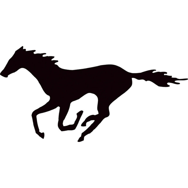 Avisa, Klistremerke, Galloperende Hest - sort - 22x10,5cm