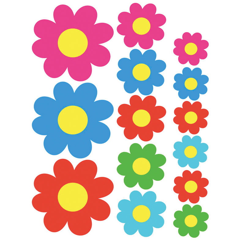 Avisa, Klistremerke, Fargede blomster, 24,5x32x5cm