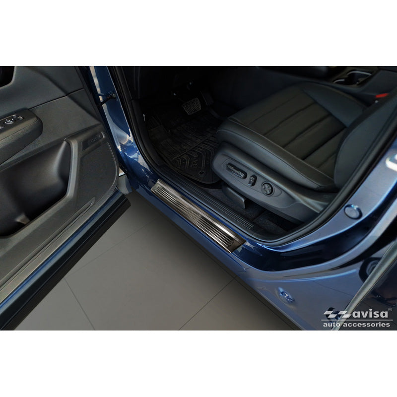 Avisa, Trinbeskyttere, Sort, Rustfritstål, passer til Honda CR-V VI (RS_) 2023- - 'Lines' - 4-dele