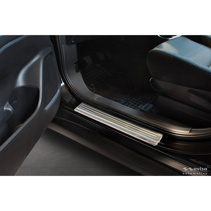 Avisa, Dørtærskler, Rustfrit stål, 'Lines', 4 stk., passer til Mitsubishi Outlander III (2012-2022) inkl. PHEV & Facelift