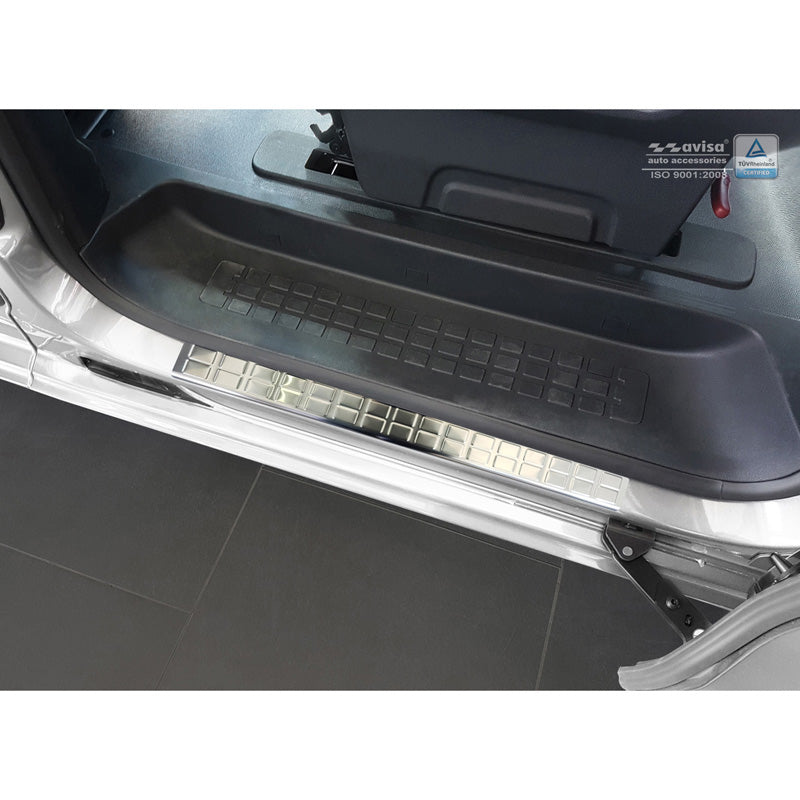 Avisa, Trinbeskyttere, Rustfritstål, passer til Citroën Spacetourer / Peugeot Traveller / Peugeot Expert / Toyota Proace 2016- / Opel Zafira Life 2019- / Fiat Ulysse 2022- - 'Rectangles' - 2-dele rear sliding døre