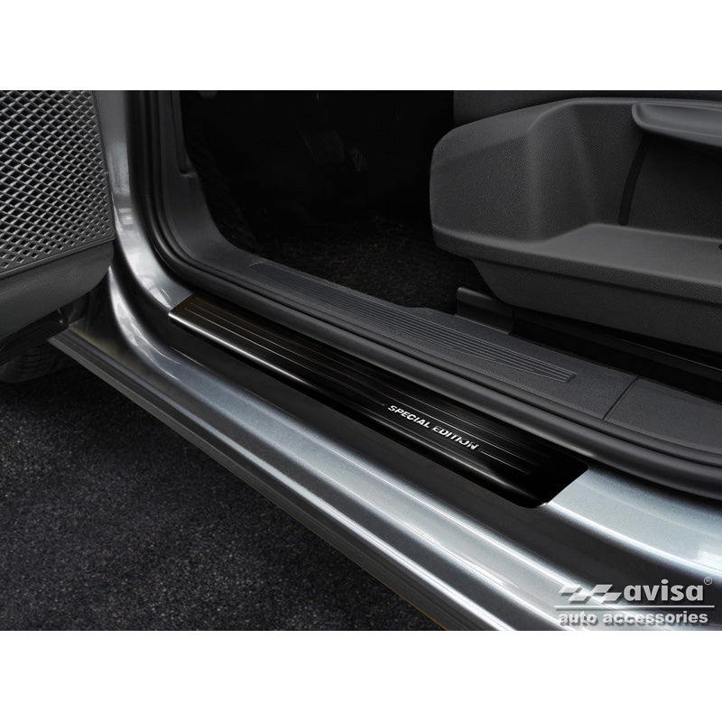 Avisa, Trinbeskyttere, Sort, Rustfritstål, passer til Volkswagen Caddy V 2020- - 'Special Edition' - 2-dele