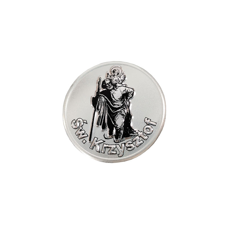 Avisa, Aluminium Emblem/Logo - St.Christopher / Šw. Krzysztof (PL) - Ø4,7cm