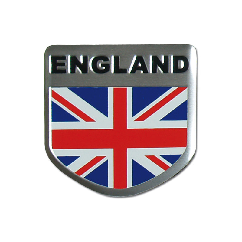Avisa, Aluminium Emblem/Logo - ENGLAND med flagg, 5,6x5,6cm