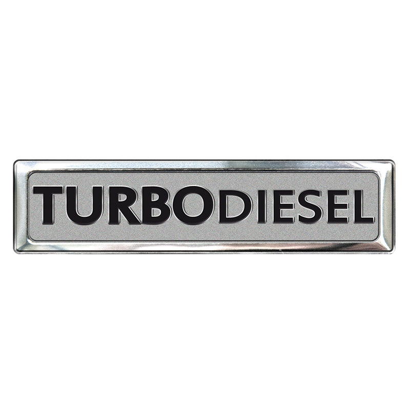 Avisa, Aluminium Emblem/Logo, TURBO DIESEL, 7x1,7 cm