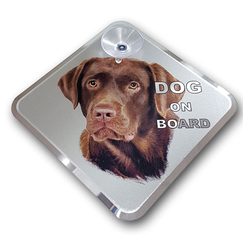 Avisa, Klistremerker, Hund om bord - Labrador 11,5x11,5cm