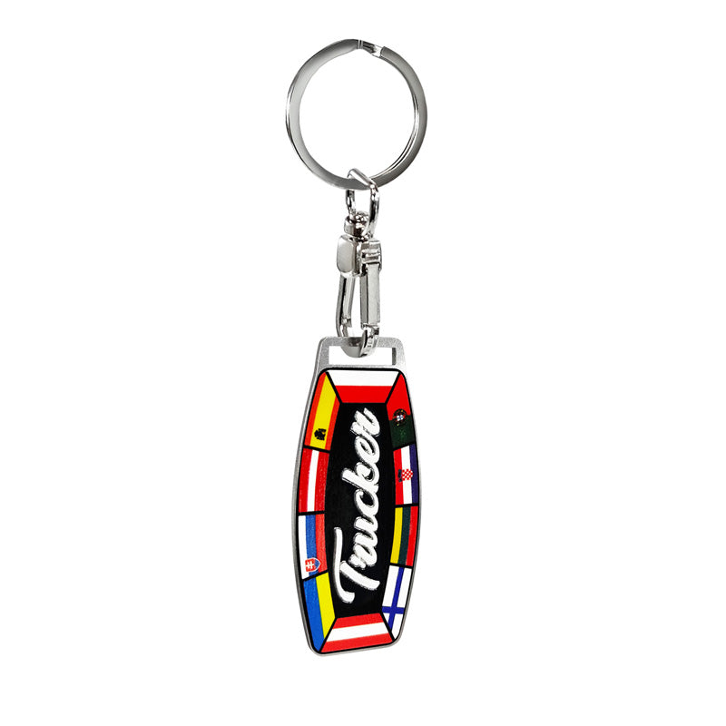 Avisa, Nøkkelring, Trucker/Flagg, Rustfritt stål
