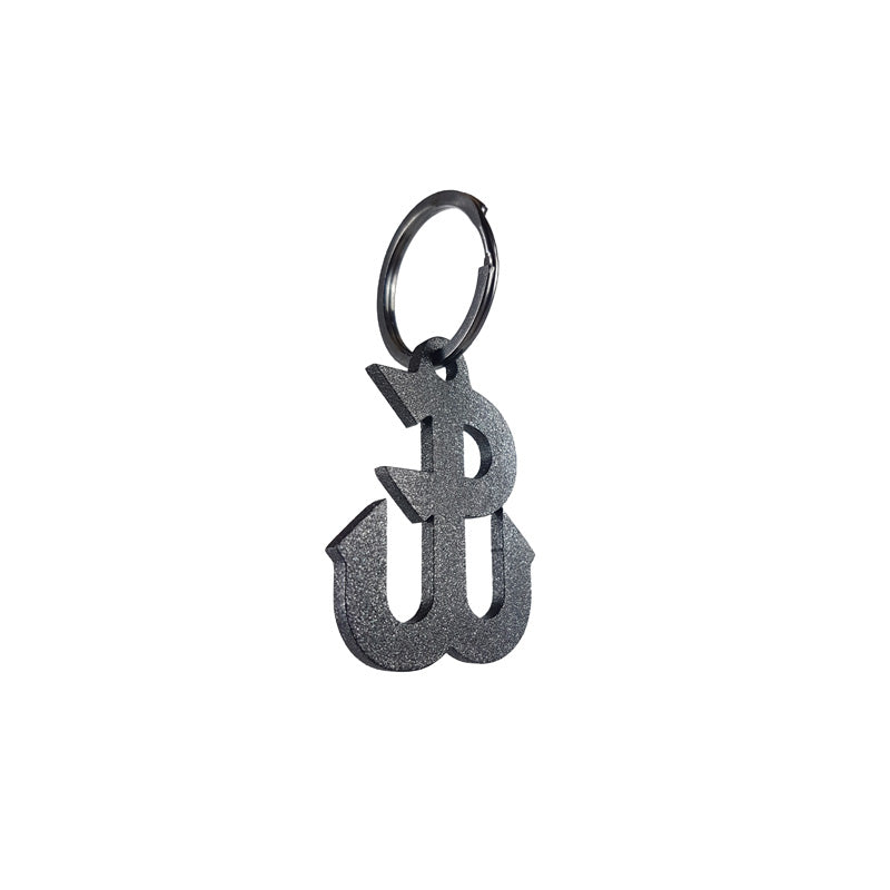 Avisa, Nøglering i rustfrit stål - 'Kotwica symbol' - Sort - 5,5x7,1cm