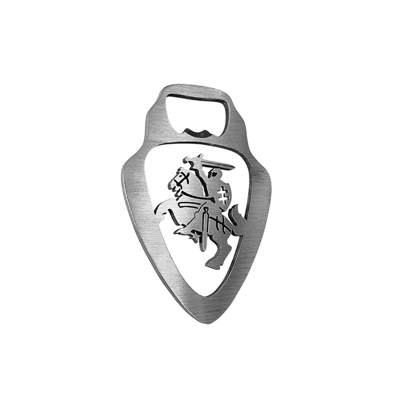Avisa, Flaskeåbner - 'Litauens Emblem' - Rustfrit Stål - 10x7cm