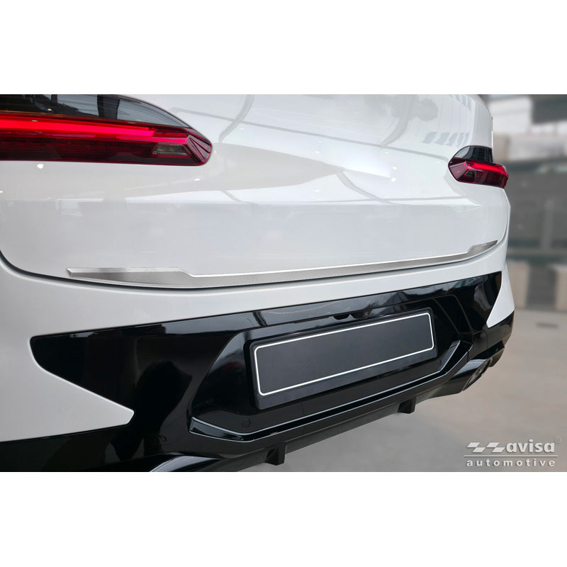 Avisa, Bagklapsbeskytter, Børstet rustfrit stål, passer til BMW X4 II (G02) M-Sport Facelift (2021-)