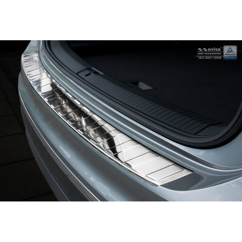Avisa, Bagkofangerbeskytter, blankpoleret, Rustfritstål, passer til Volkswagen Tiguan II incl. Allspace & R-Line 2016-2020 & FL 2020-2024 'Ribs'