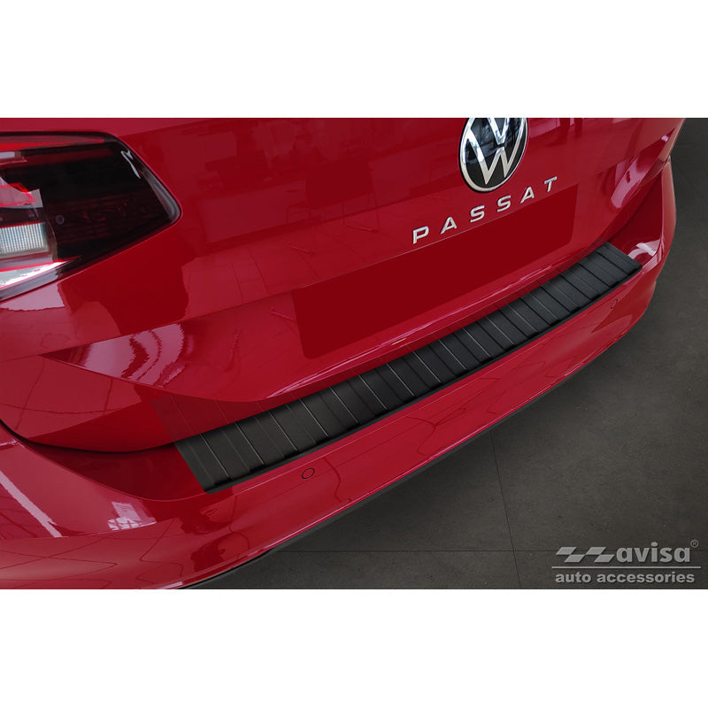 Avisa, Bagkofangerbeskytter, Mat Sort, Rustfritstål, passer til Volkswagen Passat 3G Variant 2014-2023 'Ribs'