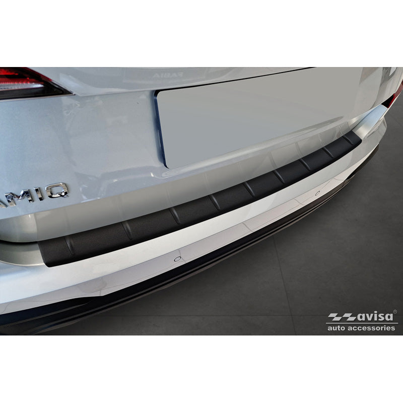 Avisa, Bagkofangerbeskytter, Mat Sort, Rustfritstål, passer til Skoda Kamiq Facelift 2024- 'Ribs'