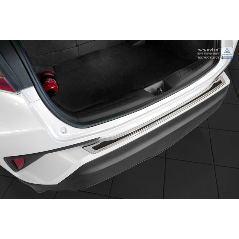 Avisa, Bagkofangerbeskytter, DeLuxe, Rustfritstål, passer til Toyota C-HR 2016-2019 & Facelift 2019-2023 Chrome/Black Carbon