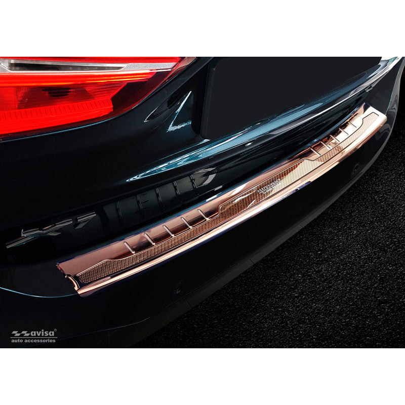 Avisa, Bagkofangerbeskytter, DeLuxe, Rustfritstål, passer til BMW X1 F48 2015-2022 'Performance' Copper Mirror/Copper Carbon