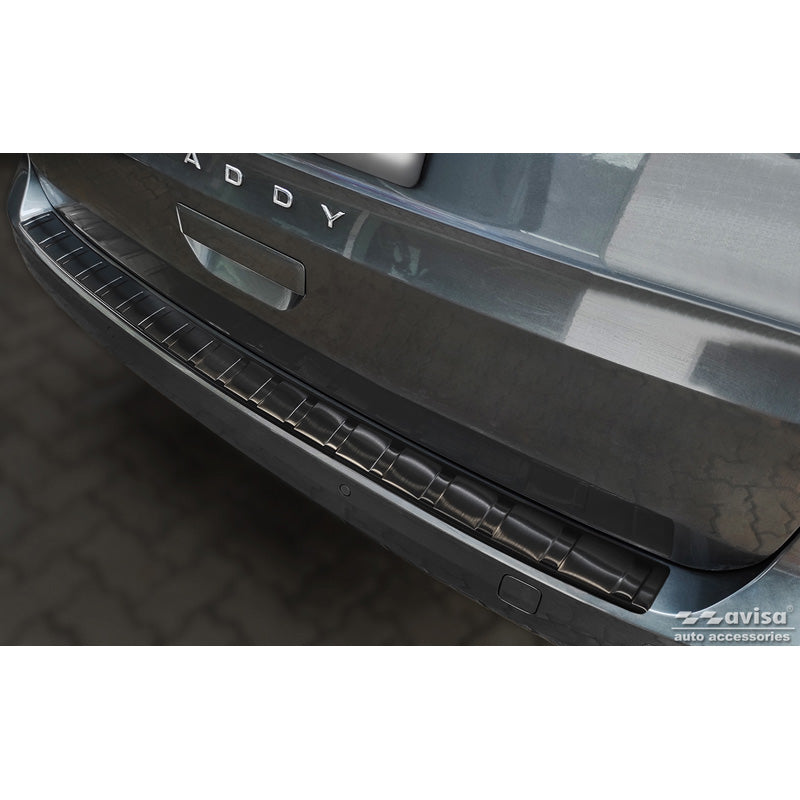 Avisa, Bagkofangerbeskytter, Sort, Rustfritstål, passer til Volkswagen Caddy V 2020- 'Ribs'