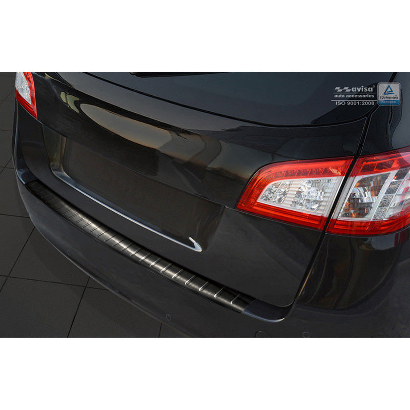 Avisa, Bagkofangerbeskytter, Sort, Rustfritstål, passer til Peugeot 508 SW 2011-2018 'Ribs'