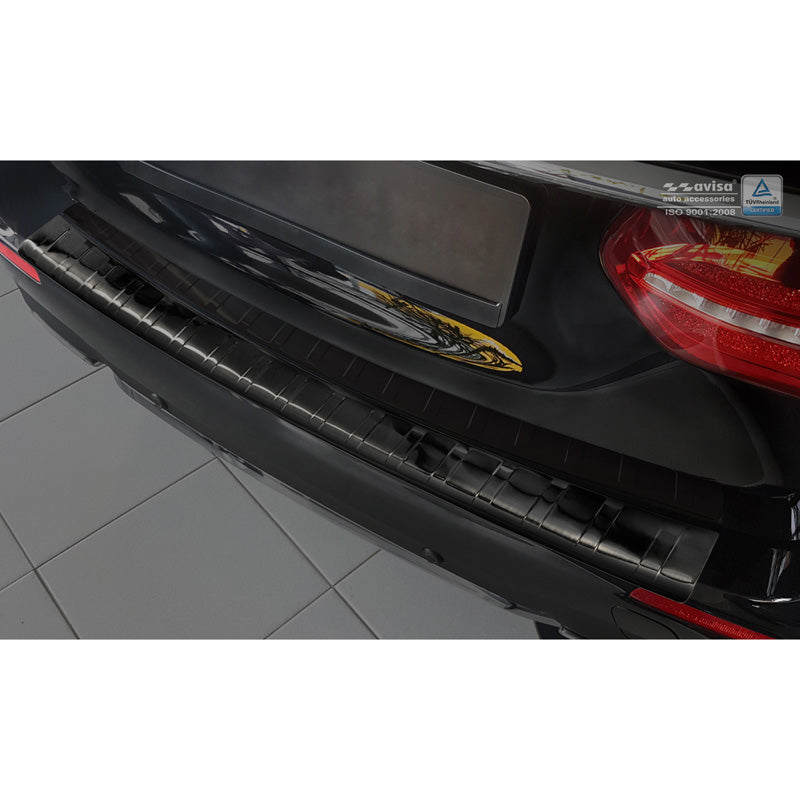 Avisa, Bagkofangerbeskytter, Sort, Rustfritstål, passer til Mercedes E-Class W213 Kombi 2016- 'Ribs'