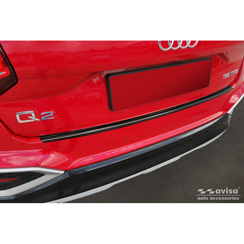 Avisa, Bagkofangerbeskytter, Sort, Rustfritstål, passer til Audi Q2 Facelift 2020-