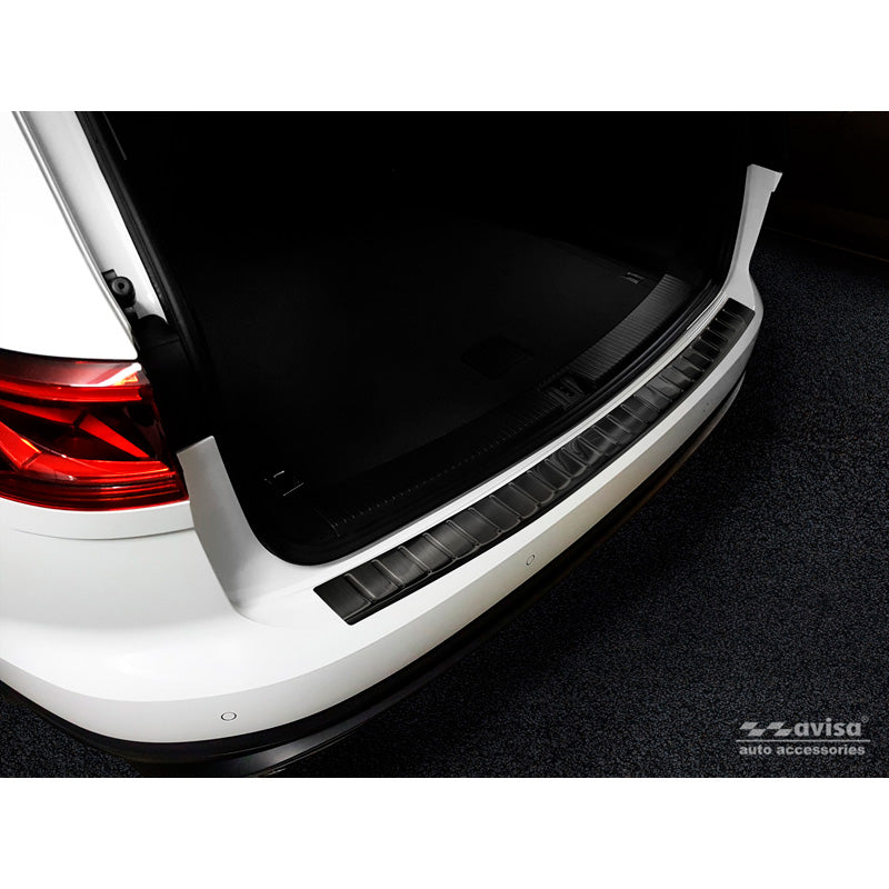 Avisa, Bagkofangerbeskytter, Sort, Rustfritstål, passer til Volkswagen Touareg III (CR7) 2018- Incl. Facelift 'Ribs'