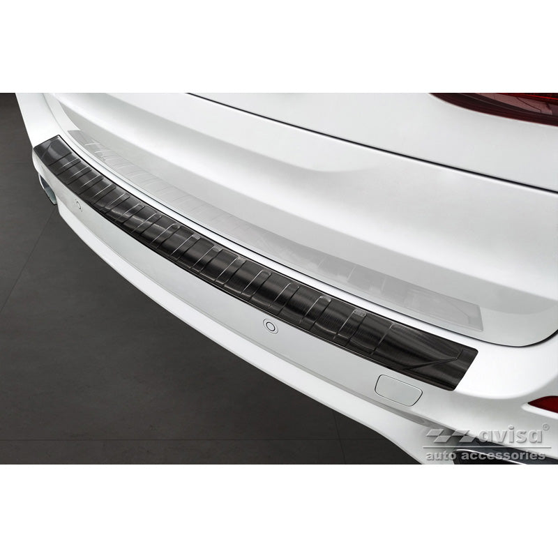 Avisa, Bagkofangerbeskytter, Sort, Rustfritstål, passer til BMW X5 F15 2013-2018 with M-Pakage 'Ribs'