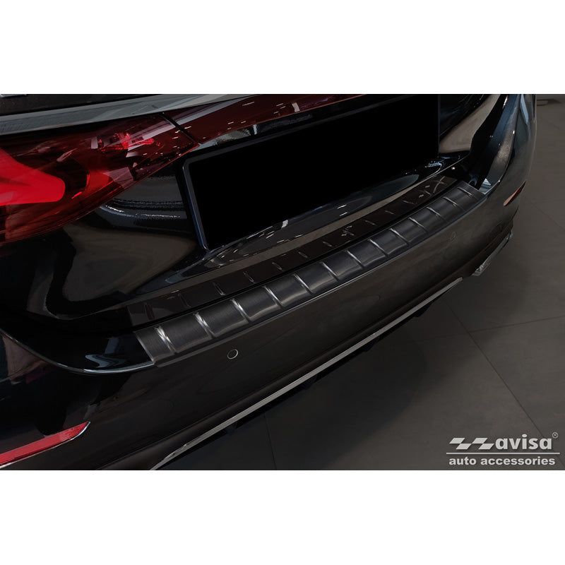 Avisa, Bagkofangerbeskytter, Sort, Rustfritstål, passer til Mercedes E-Class W214 Sedan 2023- 'Ribs'