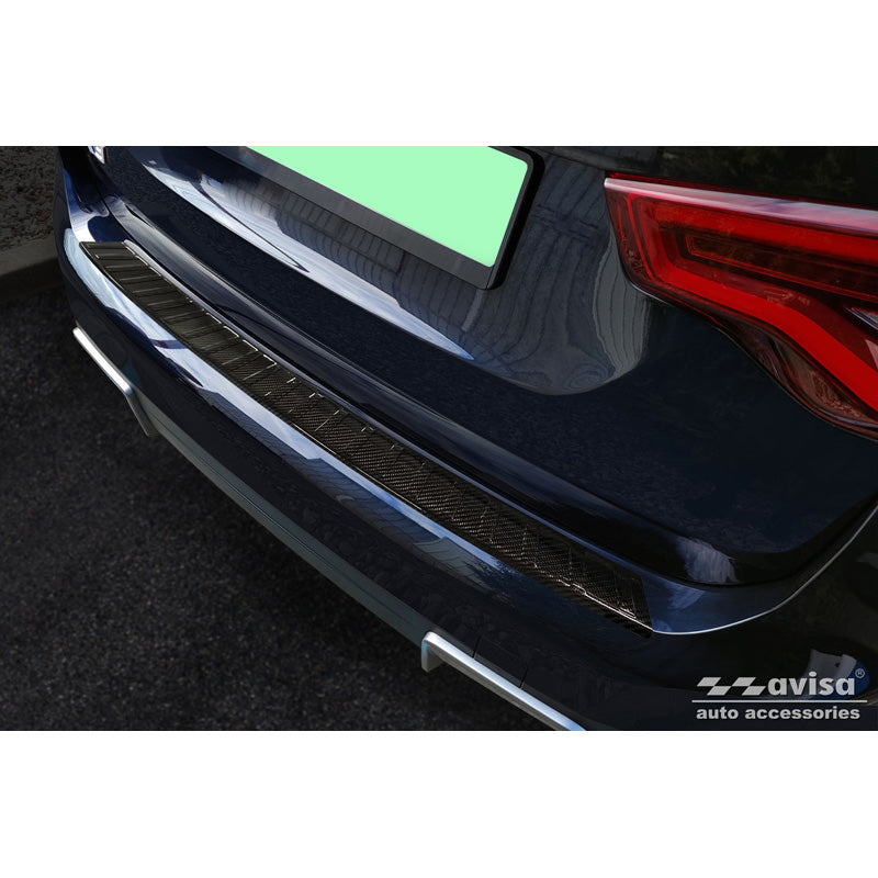 Avisa, Bagkofangerbeskytter, 3D ægte carbon, passer til BMW iX3 (G08) 2020- 'Ribs'