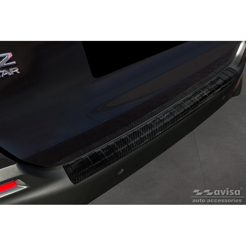 Avisa, Bagkofangerbeskytter, 3D ægte carbon, passer til Honda Jazz Crosstar Hybrid 2020- 'Ribs'