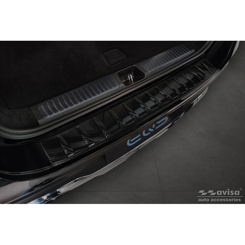 Avisa, Bagkofangerbeskytter, 3D ægte carbon, passer til Mercedes EQS SUV (X296) 2022- 'Ribs'