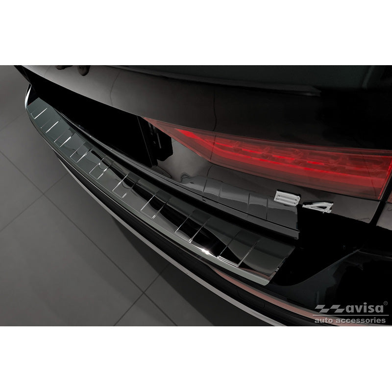 Avisa, Bagkofangerbeskytter, Blank Sort, Rustfritstål, passer til Volvo V60 II / V60 II Cross Country 2018- & V60 II Plug- In Hybrid / R-Design 2019- 'Ribs'