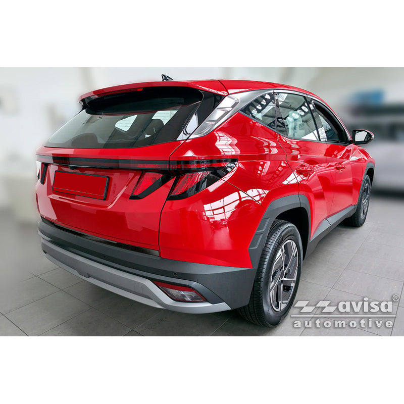 Avisa, Bagklapliste, Sort krom rustfrit stål, passer til Hyundai Tucson IV (2020-2024) & Facelift (2024-)