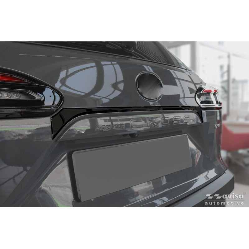Avisa, Bagklapliste, Sort krom rustfrit stål, passer til Toyota Corolla Cross (2020-2025) & Facelift (2025-)