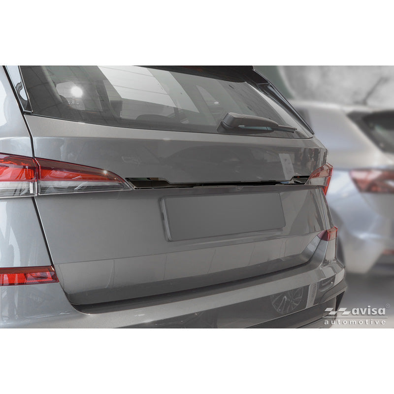Avisa, Bagklappetrim, Sort krom rustfrit stål, passer til Skoda Kamiq (NW4) (2019-2024) & Facelift (2024-)