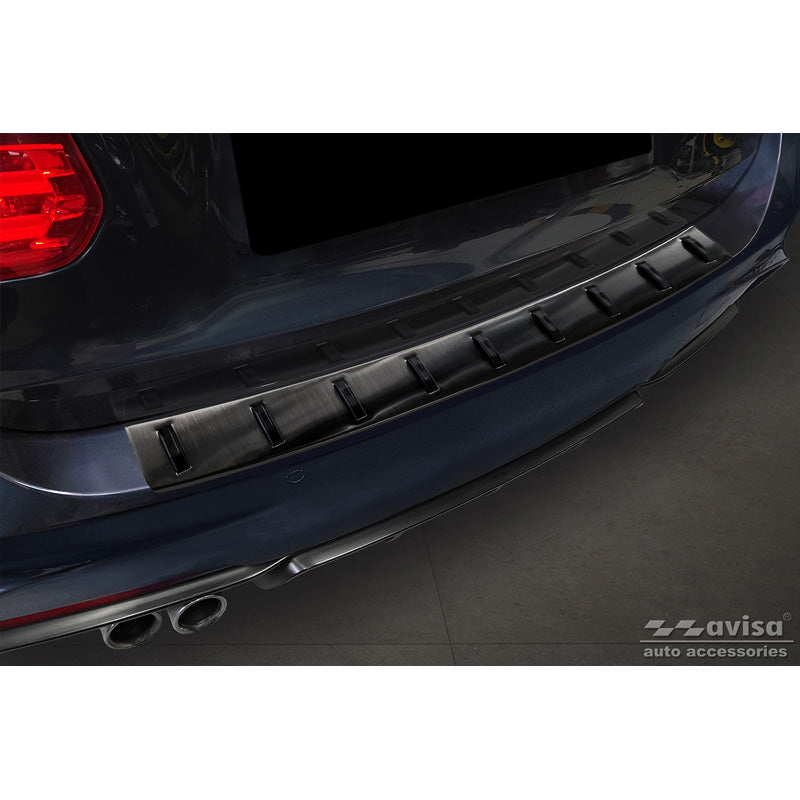 Avisa, Bagkofangerbeskytter, Sort, Rustfritstål, passer til BMW 3-Series (F31) Touring (incl. M-pack) 2012-2015 & Facelift 2015-2019 'STRONG EDITION'
