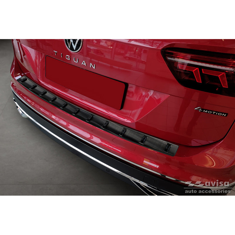 Avisa, Bagkofangerbeskytter, Sort, Rustfritstål, passer til Volkswagen Tiguan II 2016-2020 & Facelift 2020-2024 'STRONG EDITION'