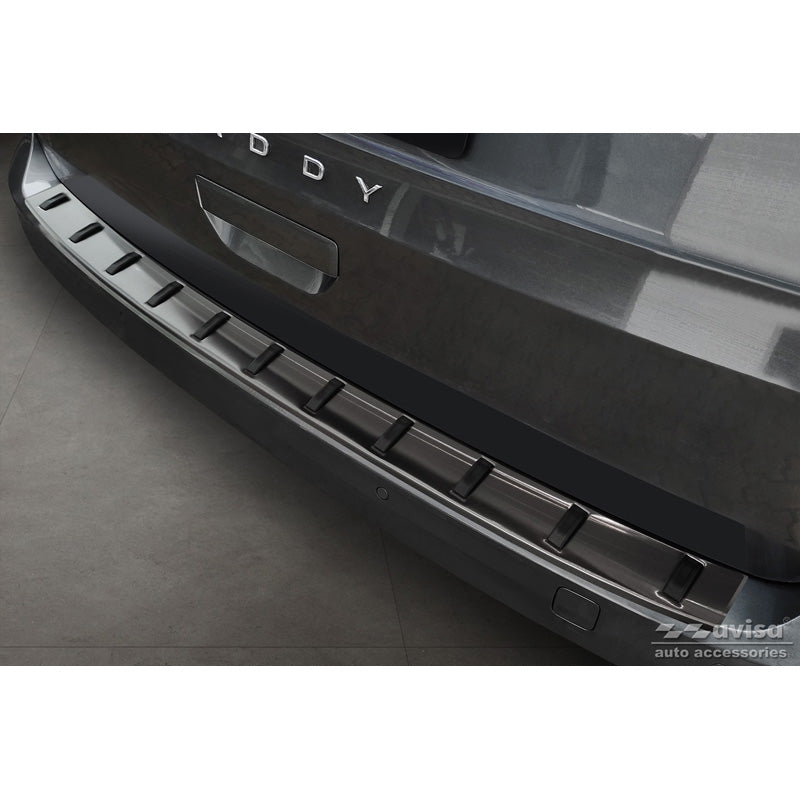 Avisa, Bagkofangerbeskytter, Sort, Rustfritstål, passer til Volkswagen Caddy V Cargo & Combi 2020- 'STRONG EDITION'