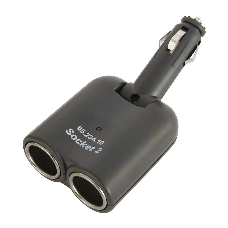 Carpoint, Dobbel sigarettenneruttak, 2x12V 5A, passer til Universal