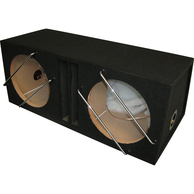 Necom MDF Dobbel Subwooferkasse 12-tommer/30cm 2x42 Liter