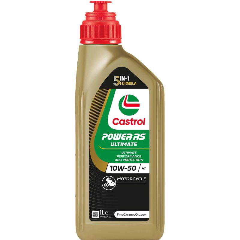 Castrol, Olie, Power RS Ultimate 4T (4-slag) 10W-50, 1-liter, passer til Motorer