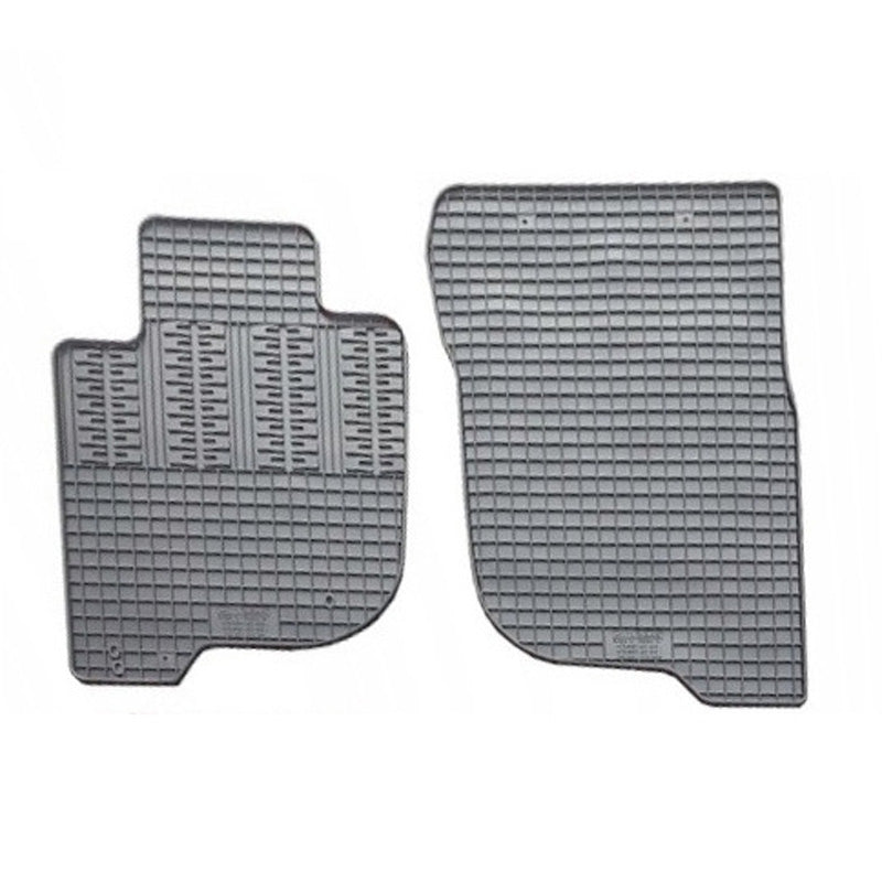 CIKCAR, Bundmåtter, Gummi, Sæt Forreste, 2 stk. + Fikseringssystem, passer til Fiat Fullback Single Cab (2016-) & Mitsubishi L200 (Triton) Single Cab (2015-)