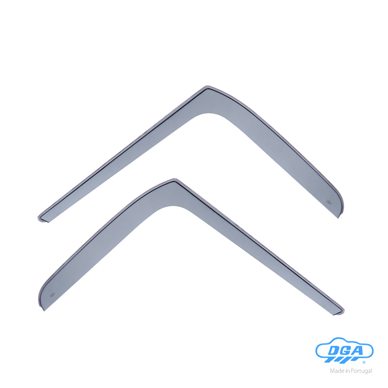 DGA, Vindafvisere, Røgfarvet, 2 stk., passer til Iveco Daily III/IV/V (2000-2014), Nissan Interstar (2003-), Opel Movano A (1998-2010), Renault Master/Mascott (1997-2010)
