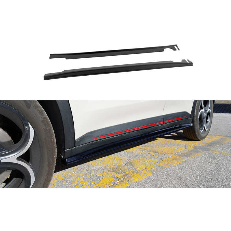 Motordrome, Sideskørte, ABS, gloss sort, passer til Alfa Romeo Junior (2024-)