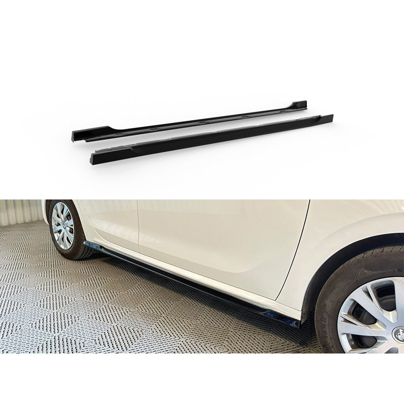 Motordrome, Sideskørter, ABS, Passer til Peugeot 208 I 2012-2019, Sort