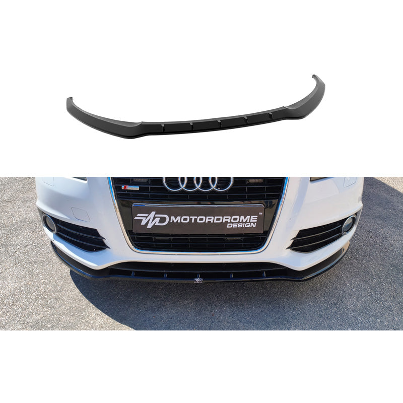 Motordrome, Frontspoiler, Gloss Sort, passer til Audi A3 (8P) S-Line Facelift (2008-2012)