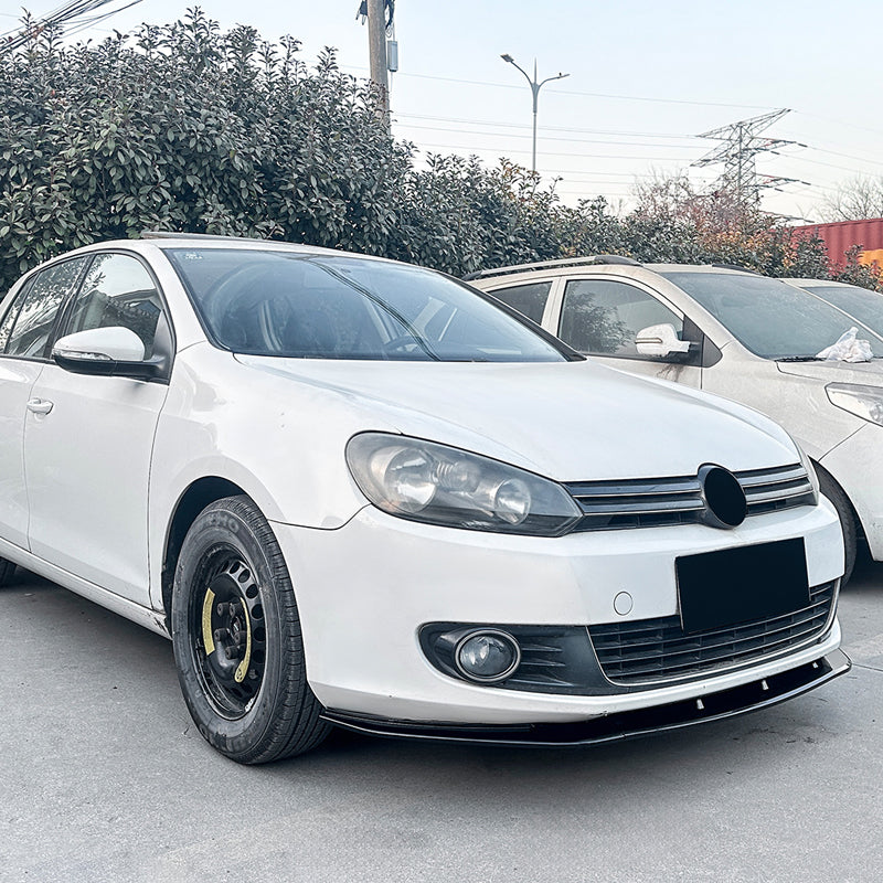 AutoStyle Front spoiler lip suitable for Volkswagen Golf VI 2008-2012 excl. GTi/R (Glossy Black ABS)