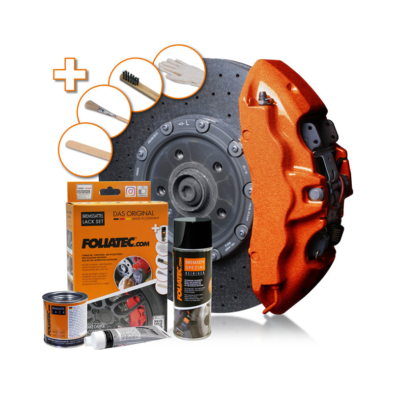 Foliatec, Bremsekalipersmaling, Cosmic Orange Metallic, 3-komponent