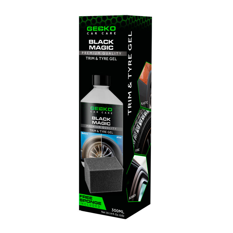 Gecko, Black Magic Dæk- og Trimgel med Svamp, 300ml