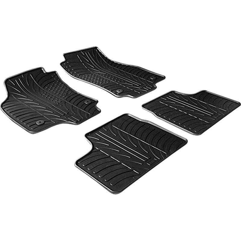 Gledring, Gummimåtter, passer til Opel Astra H 2004-2009 (T profile 4-dele + klips)