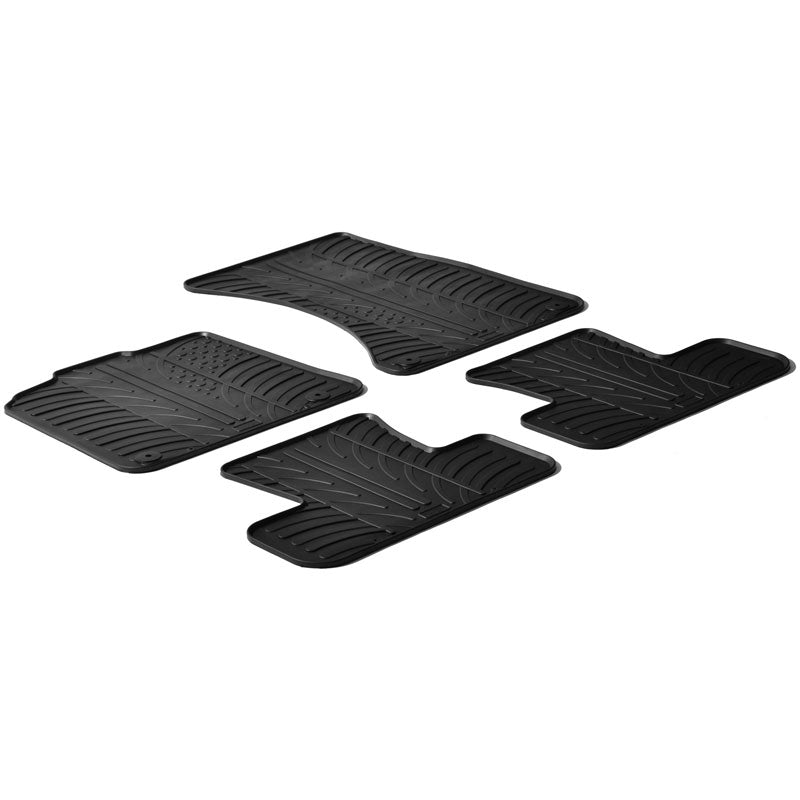 Gledring, Gummimåtter, passer til Audi Q5 2008-2016 (T profile 4-dele + klips)